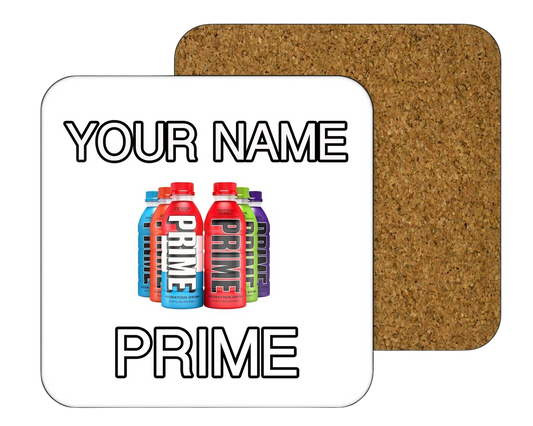 The Personalised PRIME Bottle Drinks Coaster